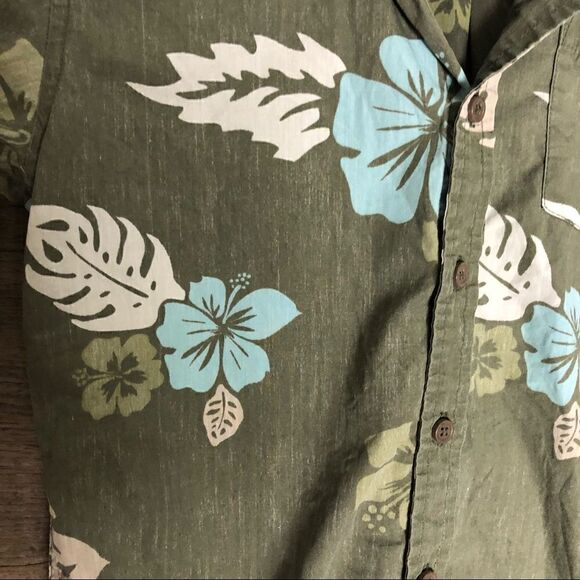 Gymboree Boys Green Hawaiian Print Short Sleeved Shirt, Size 8 - Picture 2 of 5